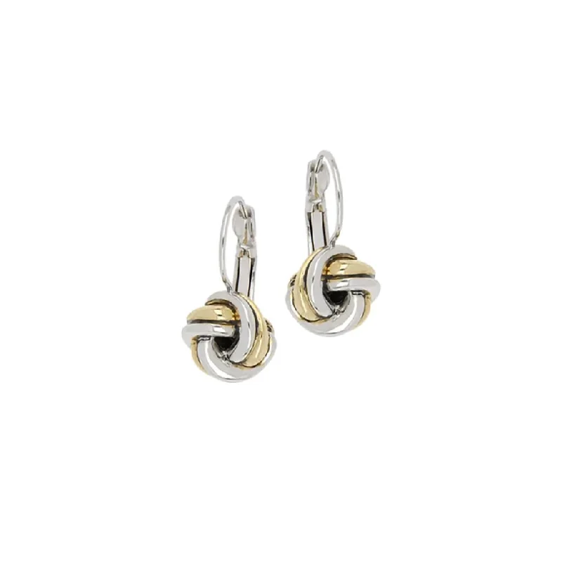 John Medeiros : Infinity Knot Two Tone French Wire Earrings