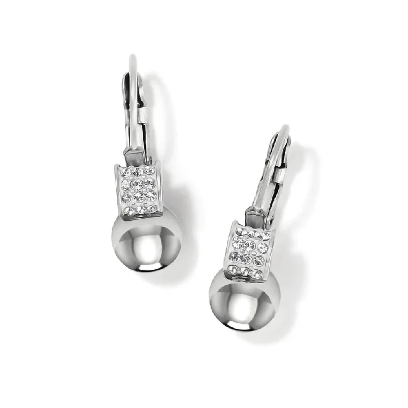 Brighton : Meridian Petite Leverback Earrings in Silver