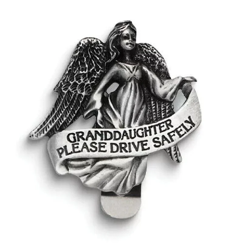 Cathedral Art : "Granddaughter Please Drive Safely" Visor Clip