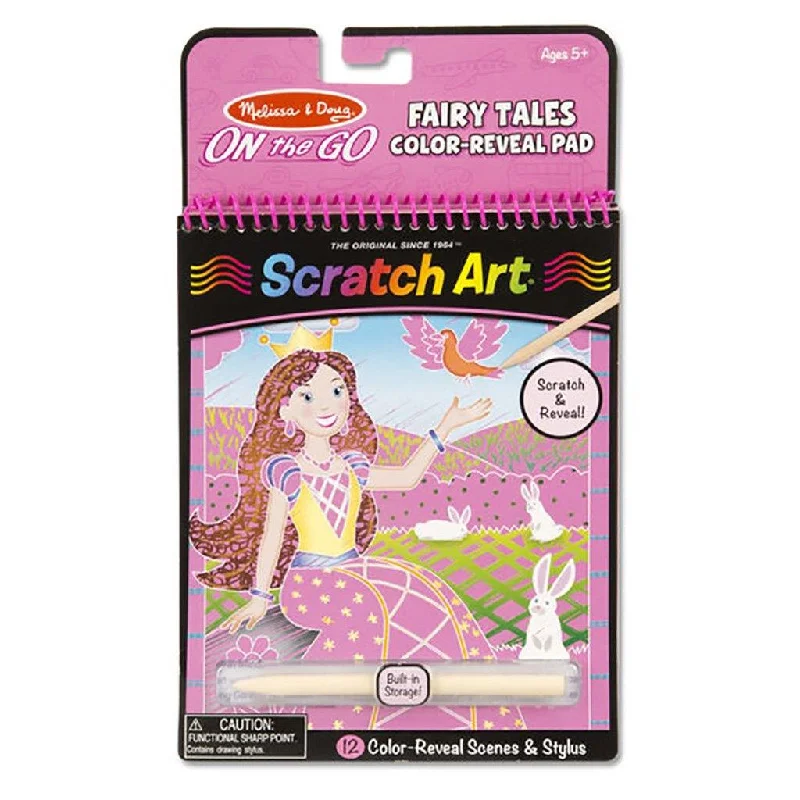 Melissa & Doug : On the Go Scratch Art Color Reveal Pad - Fairy Tales