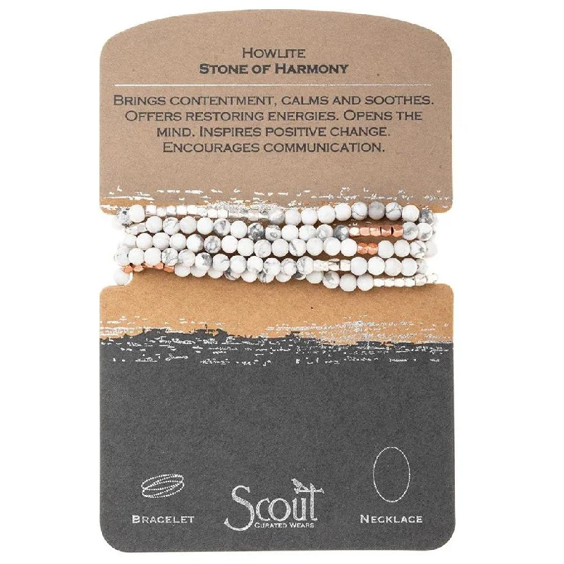 Scout Curated Wears : Howlite Stone Wrap - Stone of Harmony