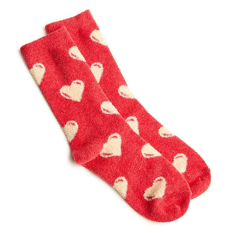 Vera Bradley : Fleece Socks in Graphic Hearts