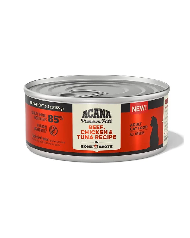 Acana Premium Pate - Beef, Chicken & Tuna Recipe Wet Cat Food 5.5oz