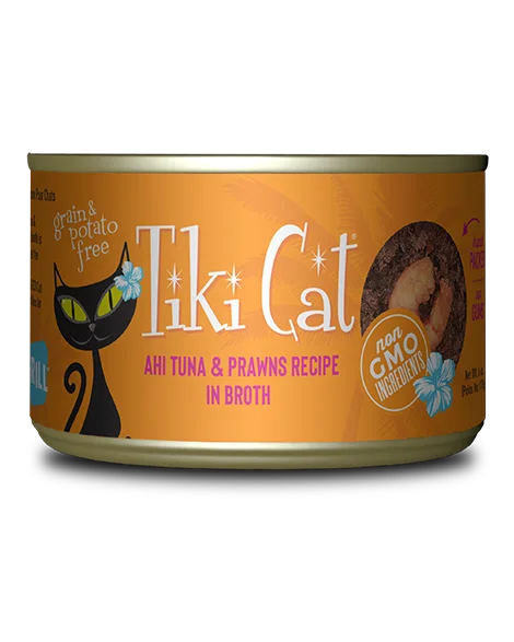 Tiki Cat Manana Grill Ahi Tuna & Prawns in Broth 6oz