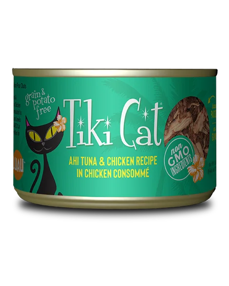 Tiki Cat Hookena Luau Ahi Tuna & Chicken in Chicken Consomme 6oz