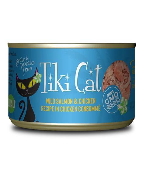 Tiki Cat Napili Luau Wild Salmon & Chicken in Chicken Consomme 6oz