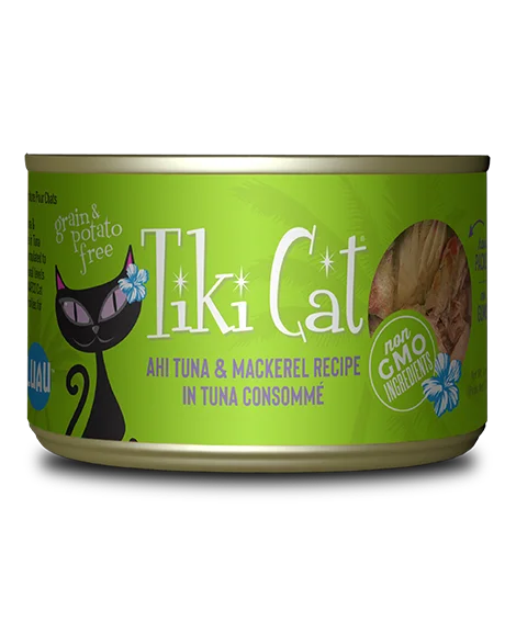 Tiki Cat Papeekeo Luau Ahi Tuna & Mackerel in Tuna Consomme 6oz