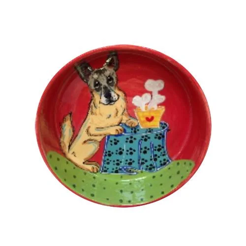 German Shepard 3 Dog Bowl