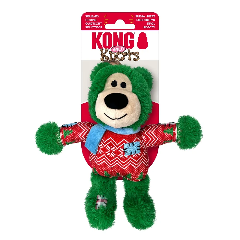 KONG Christmas Wild Knots Bear Assorted Medium to Large Dog Toy<3 <3 <3