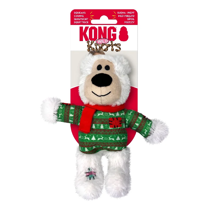 KONG Christmas Wild Knots Bear Assorted Small to Medium Dog Toy<3 <3 <3