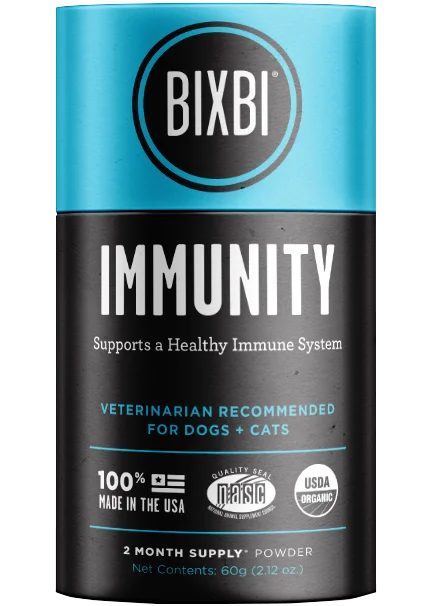 Bixbi Mushroom Supplements for Dogs & Cats - Immunity 60g/2.12oz Jar