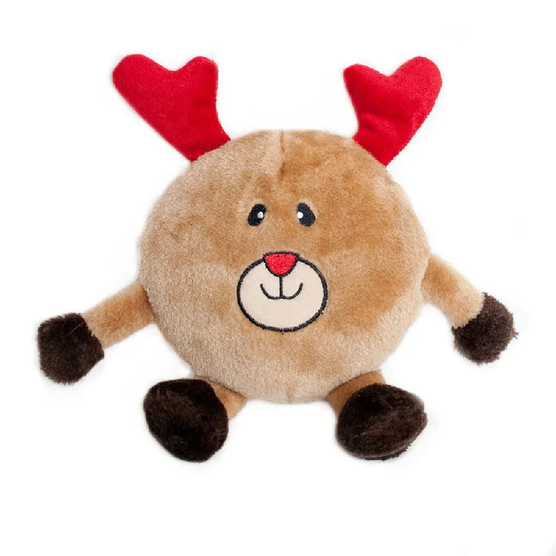 Zippy Paws Christmas Brainey Reindeer Soft Squeaky Dog Toy<3 <3 <3