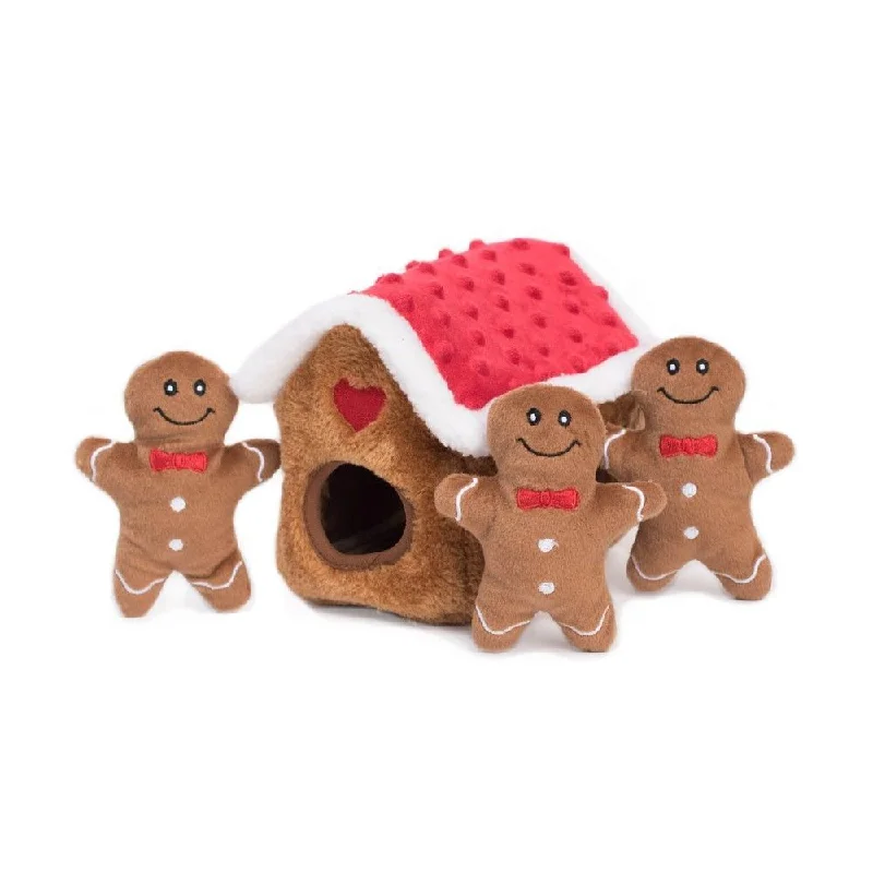 Zippy Paws Christmas Burrow Gingerbread House Dog Enrichment Toy<3 <3 <3